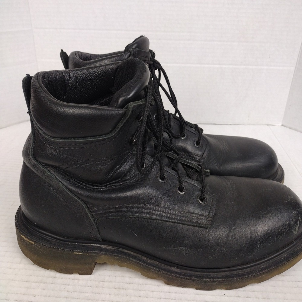 Red Wing Work Boots Mens 8.5D Black Leather ASTM F2892-18 EH USA Made Soft Toe - Picture 6 of 15